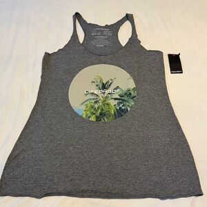 LifeProof Heather Gray Tank Top with Palm Design